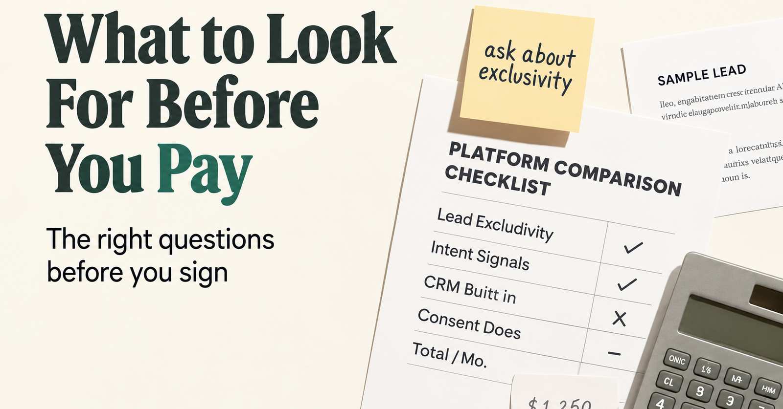 Real Estate Lead Generation Platforms: What to Look For Before You Pay for One
